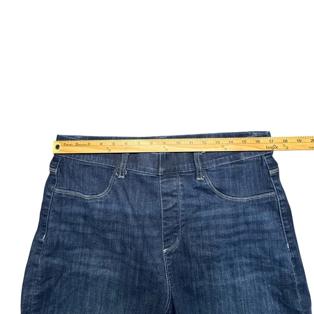Judy Blue Pull On Short 2XL Dark Wash Cuffed Blue Denim High Rise Stretch Casual